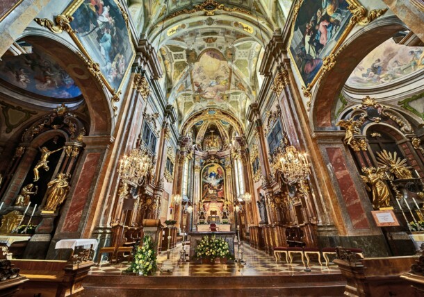     Interior view of the Cathedral Church of St. Pölten 